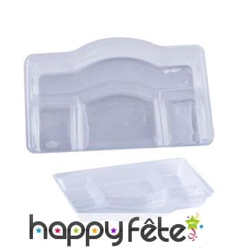 25 couvercles de plateaux repas compartimentés