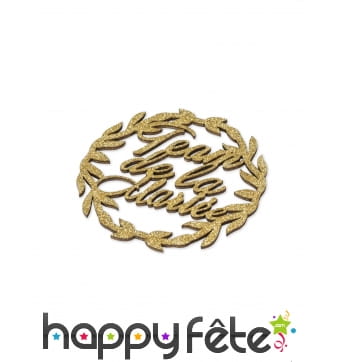 2 Couronnes Team de la mariée en bois doré, 7 cm