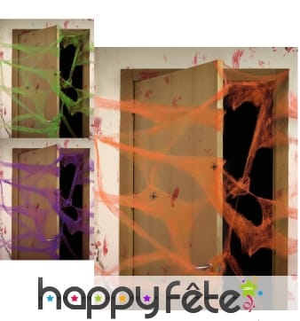 20g de toile colorée avec araignées