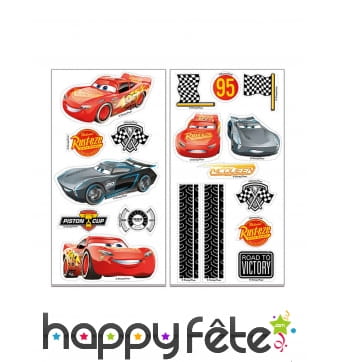 2 Feuilles Cars comestibles pour gâteau