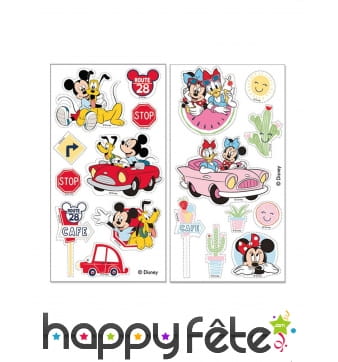 2 Feuilles comestibles Mickey Minnie pour gâteau