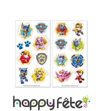 2 Feuilles comestibles Pat Patrouille pour gâteau