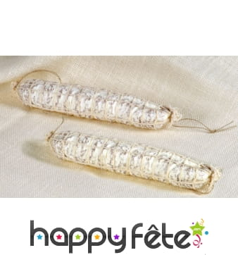 2 faux salamis blancs en filet