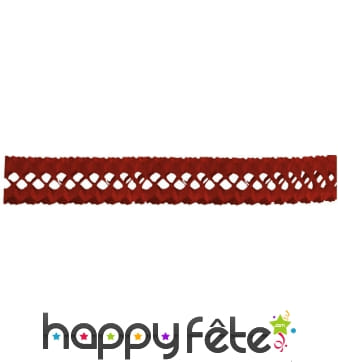 2 guirlandes chenille bordeaux 3 m