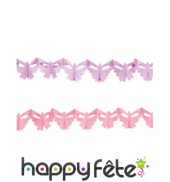 2 guirlandes de petits papillons 2m