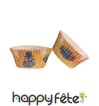 25 Moules Pyjamasks pour cupcakes, 5 x 3 cm