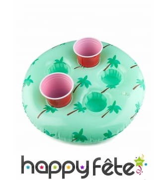 2 Porte-gobelets gonflables imprimé palmiers
