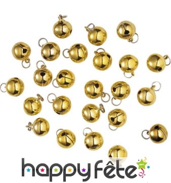 24 petits grelots dorés