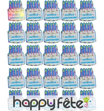 25 pins gateau anniversaire lumineux