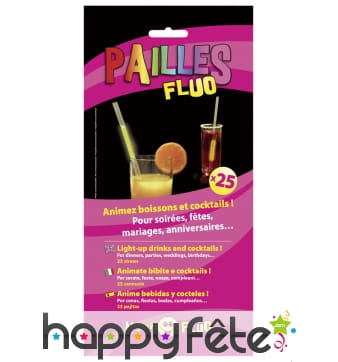 25 pailles lumineuses