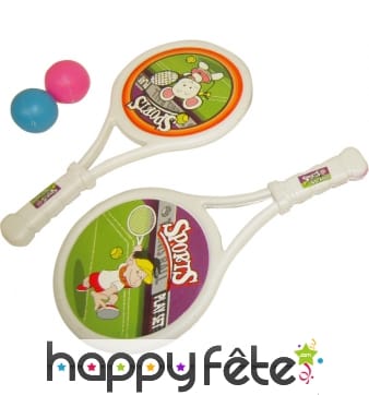 2 petites raquettes avec 2 balles