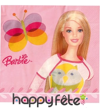 20 serviettes 33x33 cm Barbie