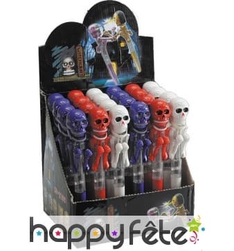 24 stylos squelettes lumineux