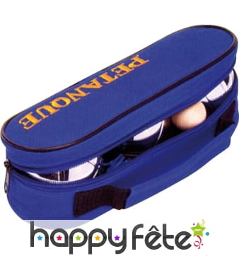 3 boules de pétanque en acier avec housse