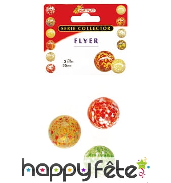 3 boulards flyer de 3,5 cm