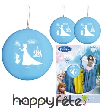3 ballons reine des neiges à frapper