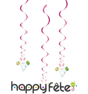 3 Suspensions lapins de Pâques de 60cm