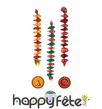 3 suspensions thème Indiens, 60cm