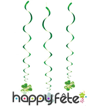 3 suspensions trèfles St Patrick de 60cm