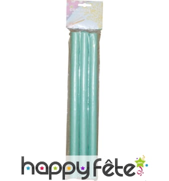 3 tubes de confettis rectangles vertes