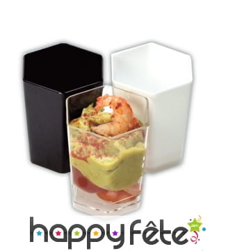 30 verrines hexagonales