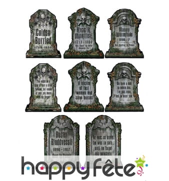 4 Affiches pierre tombale de 30x41cm