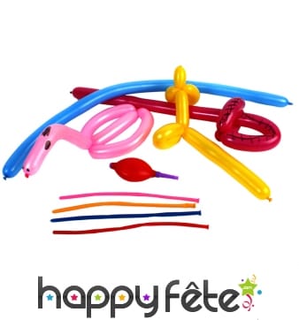 4 ballons à modeler avec pompe