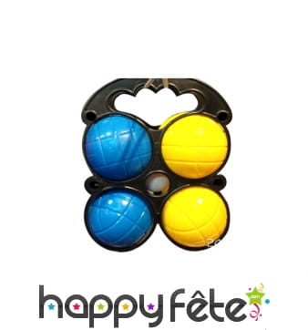 4 boules de pétanques en plastique