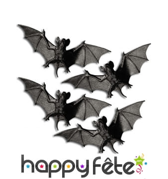 4 Chauves-souris décoratives de 11cm