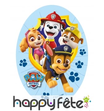 4 Décorations Pat Patrouille en azyme, 9,5 x 13 cm