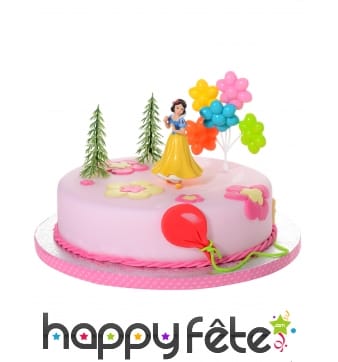 4 figurines de Blanche Neige pour gâteau