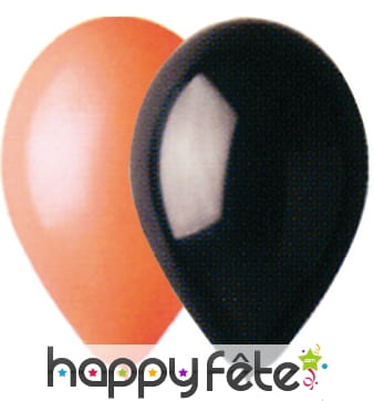 50 ballons orange et noir