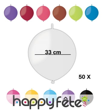 50 ballons ronds avec lien