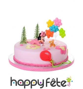 5 figurines de Bébé Minnie pour gâteau