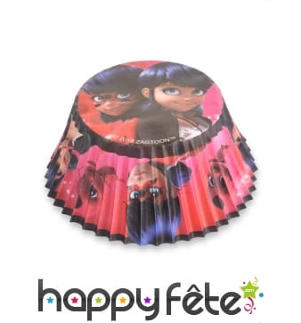 50 Moules Miraculous pour cupcake de 7 cm