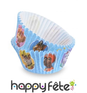 50 Moules Pat Patrouille pour cupcakes de 7 cm
