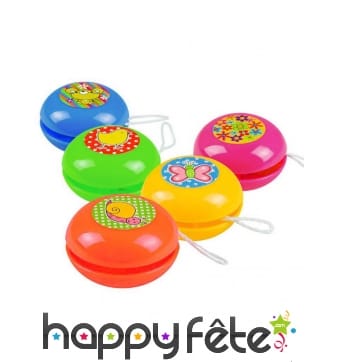 5 petits yoyos colorés de 4cm