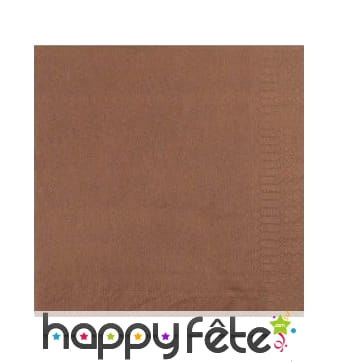 50 Serviettes chocolat, ouate 30 x 39