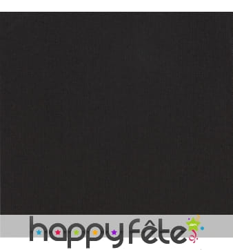 50 Serviettes noir ébène, ouate 38x38 cm