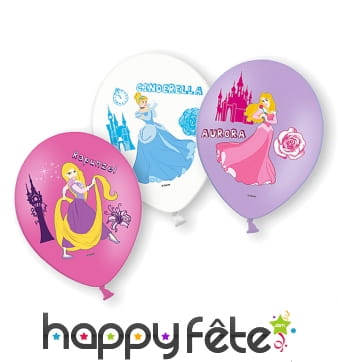 6 ballons princesses Disney