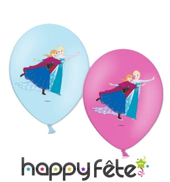 6 ballons reine des neiges