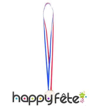 6 médailles gagnant et ruban tricolore francais