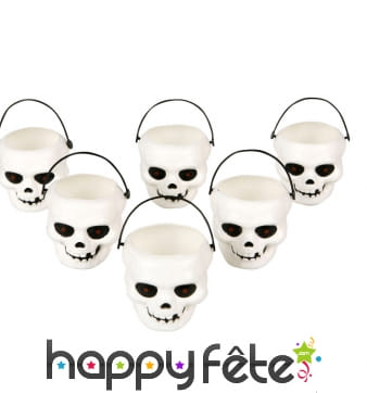 6 paniers à bonbons tête de mort