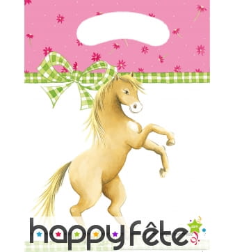 6 sacs cadeaux poney
