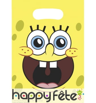 6 sacs plastiques Bob l'éponge