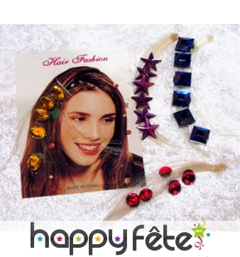 6 stickers pour cheveux