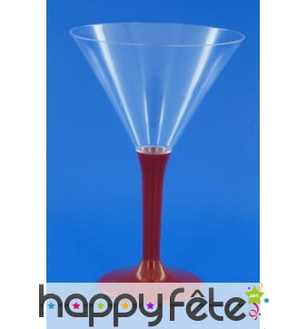 6 verres a cocktail pied bordeaux