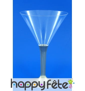 6 verres a cocktail pied gris