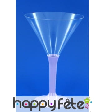 6 verres a cocktail pied lavande