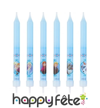 8 Bougies d'anniversaire La Reine des Neiges